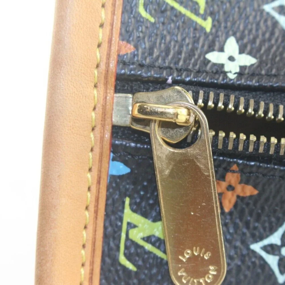 Louis Vuitton Black Monogram Multicolor Berlingo Coin Pouch Keychain 1LV824K